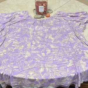 Lane Bryant Lavender Floral Tunic